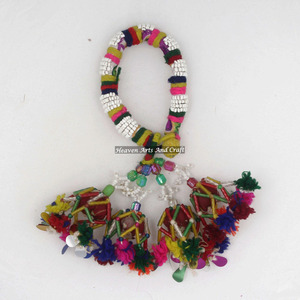 Brazalete Indio Banjara Vintage con Borlas, Brazalete Étnico Tribal para Danza del Vientre, Brazalete Tribal Banjara Auténtico - Product Image 6