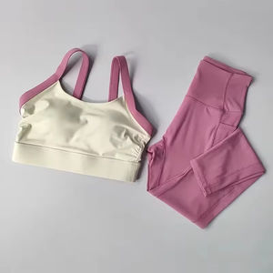 Conjunto de yoga para mujer, personalizado, de alta calidad, sin costuras, ligero, con el mejor diseño, ropa deportiva de alta elasticidad para gimnasio, conjunto de yoga para mujer - Product Image 4