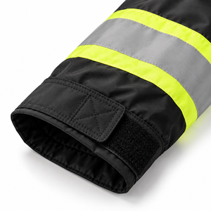 Custom Men Hi Vis Reflective Workwear Jacket Waterproof Hooded Safety Uniform Ripstop Polyester <b>Heavy</b> <b>Duty</b> Workwear Manufacturer - Product Image 5