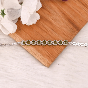 Premium Natural Peridot <b>Bracelet</b> in 925 Sterling Silver Handmade Luxury Jewelry for Unisex - Product Image 3