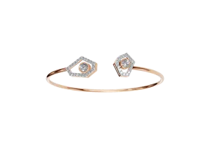 Brazalete de Diamantes de Diseño Clásico en Oro Rosa de 18K con 42 Piezas de Diamantes con Certificación IGI y Claridad VVS - Product Image 1
