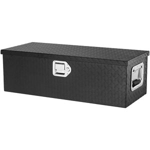 Heavy-Duty Aluminum Truck Bed <b>Tool</b> <b>Box</b> with Diamond Plate Side Handle Lock Keys Storage Chest <b>Box</b> with Organ Feature - Product Image 6