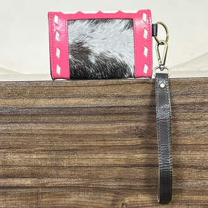 Porte-monnaie en cuir de vache véritable à motif à carreaux, pièce de créateur, style western, petit portefeuille, porte-cartes pour femmes, vente en gros - Product Image 5