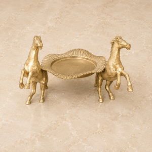 Luxury Brass Horse Head Sculpture with White Marble Base Handcrafted Abstract <b>Art</b> Modern Table Decor Premium Home Office Accent - Product Image 4