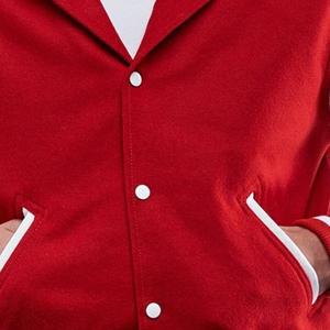 Veste universitaire unisexe à capuche, corps en laine, manches en cuir, fermeture éclair sur le devant, patchwork vintage, manteau bomber d'hiver, streetwear - Product Image 5