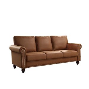 Leathaire Fabric Upholstered Living Room Sofa - Product Image 4