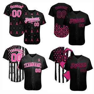 Ensemble de maillots de baseball personnalisés en gros pour équipes, tenue de sport par sublimation, uniforme de club de baseball avec motif crème glacée - Product Image 4