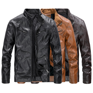 Fall <b>Winter</b> Men's Genuine <b>Leather</b> <b>Jacket</b>-Best Quality Breathable Eco-Friendly Anti-Bacterial Front Logo - Product Image 6
