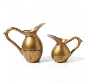 Juego de Jarrones de Metal Dorado Antiguo, Acabado de Latón Texturizado de Lujo, Jarrones Decorativos Modernos para Mesa de Boda, Elegantes Jarrones para Flores - Product Image 4