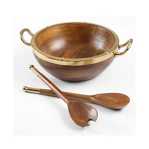 Luxury Handmade Wooden Salad Server Set With Natural White Marble Handles Eco-Friendly Beech Wood Serving Spoon And Fork - Product Image 6