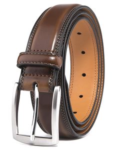 Cinturones de Cuero Genuino para Hombre, Diseño Moderno, Hebilla con Correa de Cuero, Cinturones Masculinos para Vestir - Product Image 2