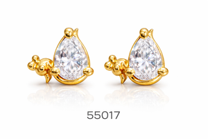 พรีเมี่ยม MOLL JEWELLERS ต่างหูรูปหยดน้ำประดับพลอยสีแดงชุบทองสำหรับผู้หญิง ทันสมัย ​​น้ำหนักเบา สวมใส่สบาย ของผู้ผลิตบุคคลที่สาม - Product Image 3