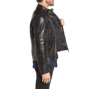 Chaqueta de Cuero de Talla Grande para Hombre, Chaqueta de Cuero para Uso en Exteriores, Chaqueta de Cuero con Cuello Alto - Product Image 4