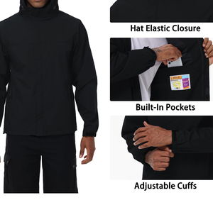 4 Way Stretch <b>Men</b> Windproof <b>Jacket</b> Technical Fabric Active Sport Coat Flexible Performance Athletic Outerwear Wear - Product Image 4