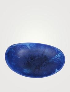 Elegante Tazón Decorativo de Resina Azul, Hecho a Mano, para Servir Frutas, Centro de Mesa, Recipiente Multiusos para Decoración Moderna del Hogar - Product Image 1