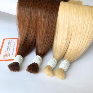 Extensiones de cabello humano Rubio a granel de grado europeo 12A Precio al por mayor de larga duración de alta calidad - Product Image 4