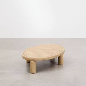 Mesa de centro ovalada para jardín Vandana Hexa Nova 140x70 cm en madera de acacia Jerome - Product Image 4