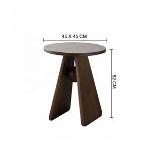 Table d'appoint contemporaine en bois massif avec design boule pour salon salle à manger villa restaurant décoration intérieure villa - Product Image 1