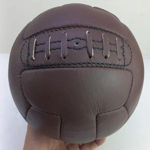 Wholesale Leather Football Vintage Soccer Ball Hand <b>Stitched</b> Retro Classic Sports <b>Gift</b> Brown Finish vintage football for sale - Product Image 1