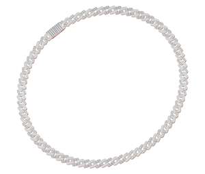 Cadena Cubana de Oro Sólido de 10K de 22 Pulgadas, 10mm/12mm/14mm, con Diamantes Baguette Naturales Amarillos, Estilo Hip Hop para Hombre, Collar IGI - Product Image 4