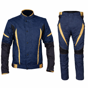 Traje de Motociclismo Unisex, Chaqueta y Pantalones Color Bronceado, Resistente al Viento, Manga Larga, Equipo de Protección, Cuero PU Transpirable, para Carreras/Deportes - Product Image 4