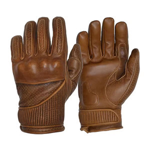 Gants de moto pour homme en cuir véritable et microfibre, compatibles écran tactile, pour la conduite et le cyclisme - Product Image 6
