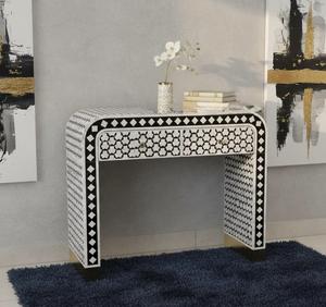 Cajón con Incrustaciones de Hueso de ILAHI, Diseño Moderno con Detalles de Ágata, Mueble Portátil para el Hogar - Product Image 6