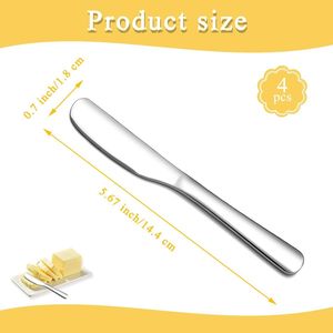 Couteau à beurre en acier inoxydable pour la cuisine, le restaurant et les fêtes, gadget essentiel pour servir le beurre - Product Image 2