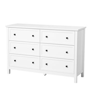 <b>6</b> <b>Drawer</b> Wooden Dresser with Sliding Anti-tip Device Retro Minimalist Closet Storage for TV Basement Application - Product Image 1