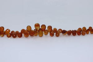 Cuentas de piedra facetada de citrino AAA +, cuentas con forma de gotas de Color oscuro profundo, hebra de gotas de citrino facetadas - Product Image 4