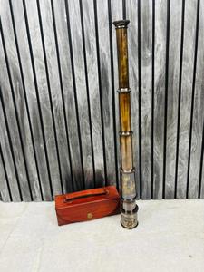 Brass Finish Handmade Dolan London Telescope Vintage Spyglass with Leather <b>Box</b>-Fashion Design Chinese New Year <b>Gift</b> - Product Image 4