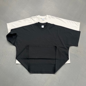 T-shirts en coton décontractés surdimensionnés pour hommes, personnalisables, de haute qualité, épais, style vintage, vente en gros - Product Image 6