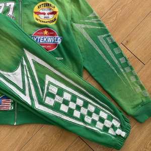 Fabricante de Conjuntos Deportivos Streetwear, Sudadera y Pantalones Deportivos de Felpa Francesa, Conjunto Personalizado con Pedrería y Lavado Ácido para Hombre - Product Image 6