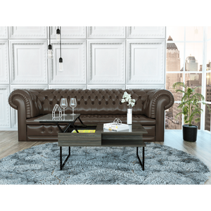 Tavolino da caffè Atlanta Lift Top con un ripiano Carbon Espresso/Onyx di Depot E Shop - Product Image 2