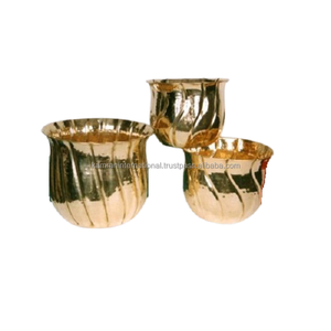 <b>Mirror</b> Polished Metal Flower Planters Set of 2 <b>for</b> Restaurant <b>Garden</b> Decorative Floral Pot Accessories - Product Image 4