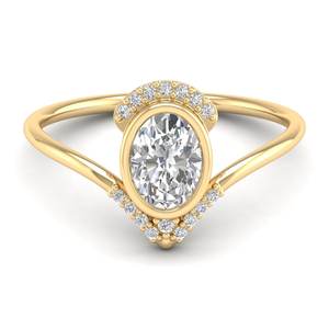 REYES, Anillos de Compromiso de Oro Sólido de 14K y 18K con Corte Ovalado y Moissanita de 0.81 Quilates para Mujer, Certificados por GRA, Joyería Fina - Product Image 6