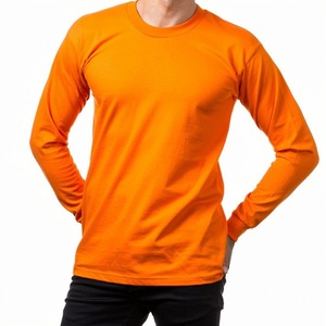Camiseta de Manga Larga con Cuello Redondo al por Mayor, 100% Algodón, Unisex, Lisa, Personalizable con Logotipo, OEM, ODM, MOQ Bajo, Envío Rápido - Product Image 3