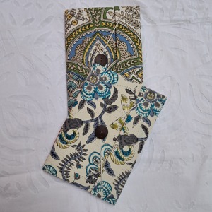 Paper Cover Journal Diary Custom Logo Handmade Fabric Button Tie Closure Spiral Bound 50 Sheets Gift <b>Notepad</b> - Product Image 3