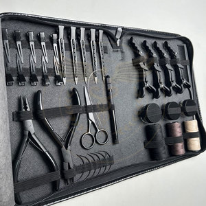 Kit d'outils professionnel pour extensions de cheveux en acier inoxydable de haute qualité, avec pinces micro-anneaux, logo personnalisable, service OEM - Product Image 1
