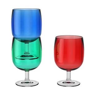 แก้วไวน์ก้านสั้นอะคริลิคพลาสติกปลอดสาร BPA ขนาด7ออนซ์ - Product Image 3