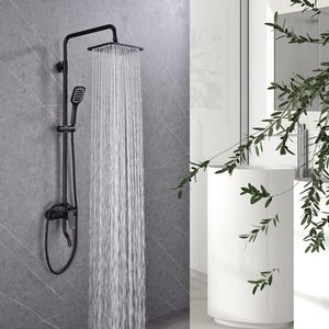 Ensemble de robinetterie de douche carrée de 10 pouces avec douchette à main 3 fonctions - Product Image 5