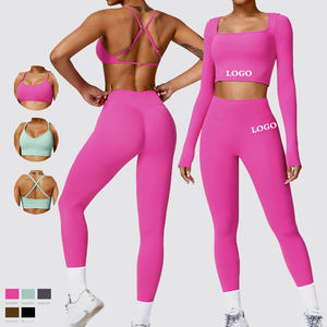 Ensemble de yoga pour femmes, vêtements de sport et de fitness, ensemble de yoga respirant pour femmes adultes, ensembles de natation, ensembles de yoga en nylon - Product Image 4