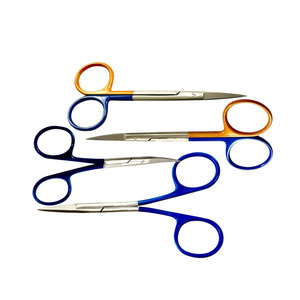 กรรไกรตัดม่านตาแบบมืออาชีพ ขนาด 4.5 นิ้ว คมกริบ 4 ชิ้น ปลายโค้งและปลายตรง ด้ามจับมีสีรหัสระบุ MOL - Product Image 4