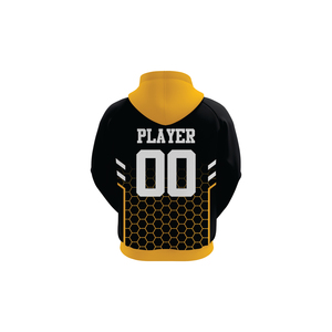Hoodie de sport unisexe sans manches en tissu nid d'abeille entièrement sublimé, de haute qualité, mélange de polyester et de polaire 380g, avec poches, pour toutes les saisons - Product Image 2