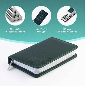 Ensemble de manucure et pédicure multifonction en acier inoxydable robuste avec sac portable - Product Image 3