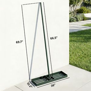 Rastrello Livellante per Prato in Acciaio Inossidabile Resistente 91,4 cm x 25,4 cm con Manico da 168,9 cm per Giardini e Campi da Golf - Product Image 3