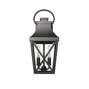 Lampade da Parete per Esterni Nero Opaco con Paralume in Vetro Trasparente, Applique Impermeabile per Portico - Product Image 2