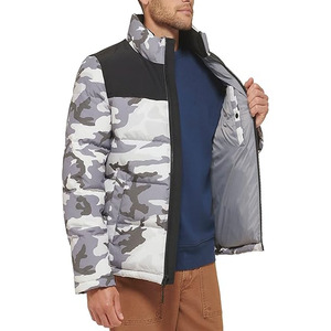 Chaqueta de Invierno Gruesa para Hombre, Estilo Urbano, de Nailon, Acolchada, con Capucha, Diseño de Leopardo, Logotipo Personalizado, Reversible, Impermeable y Ecológica - Product Image 3
