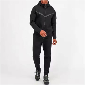 Conjunto Deportivo de Otoño para Hombre, Diseño Moderno, Poliéster, Bordado Vintage, Sudadera con Capucha y Pantalones Jogger, 330 g/m², Secado Rápido - Product Image 3