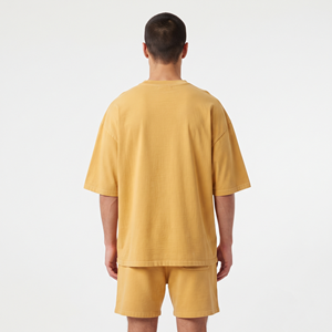 Custom Oversized 100% Cotton Summer Casual Breathable Two-Piece Men's T-Shirt and Shorts Set - Product Image 3